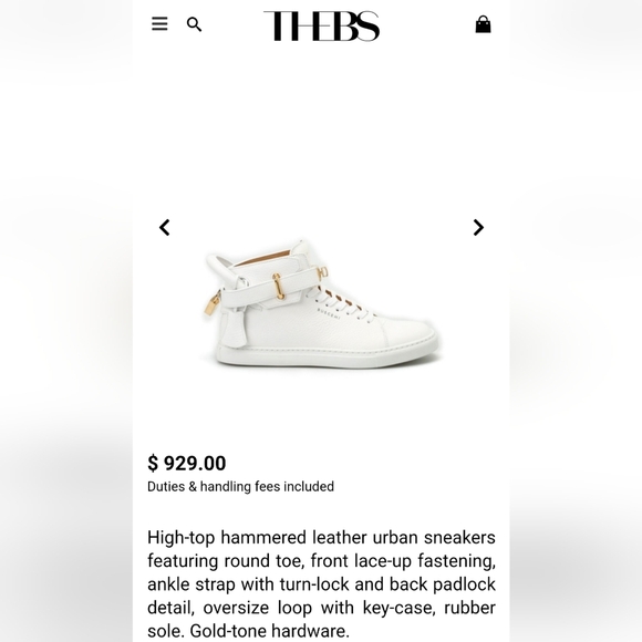 BUSCEMI Unisex 100MM ALTA White Leather Hi Top Sneakers Shoes - Picture 8 of 8